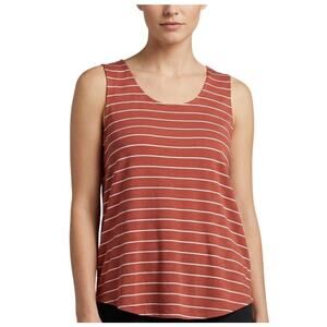 Market & Spruce Striped Tank Top Orange Sleeveless Scoop Neck Women XL NWT